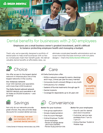 small group dental plan flyers