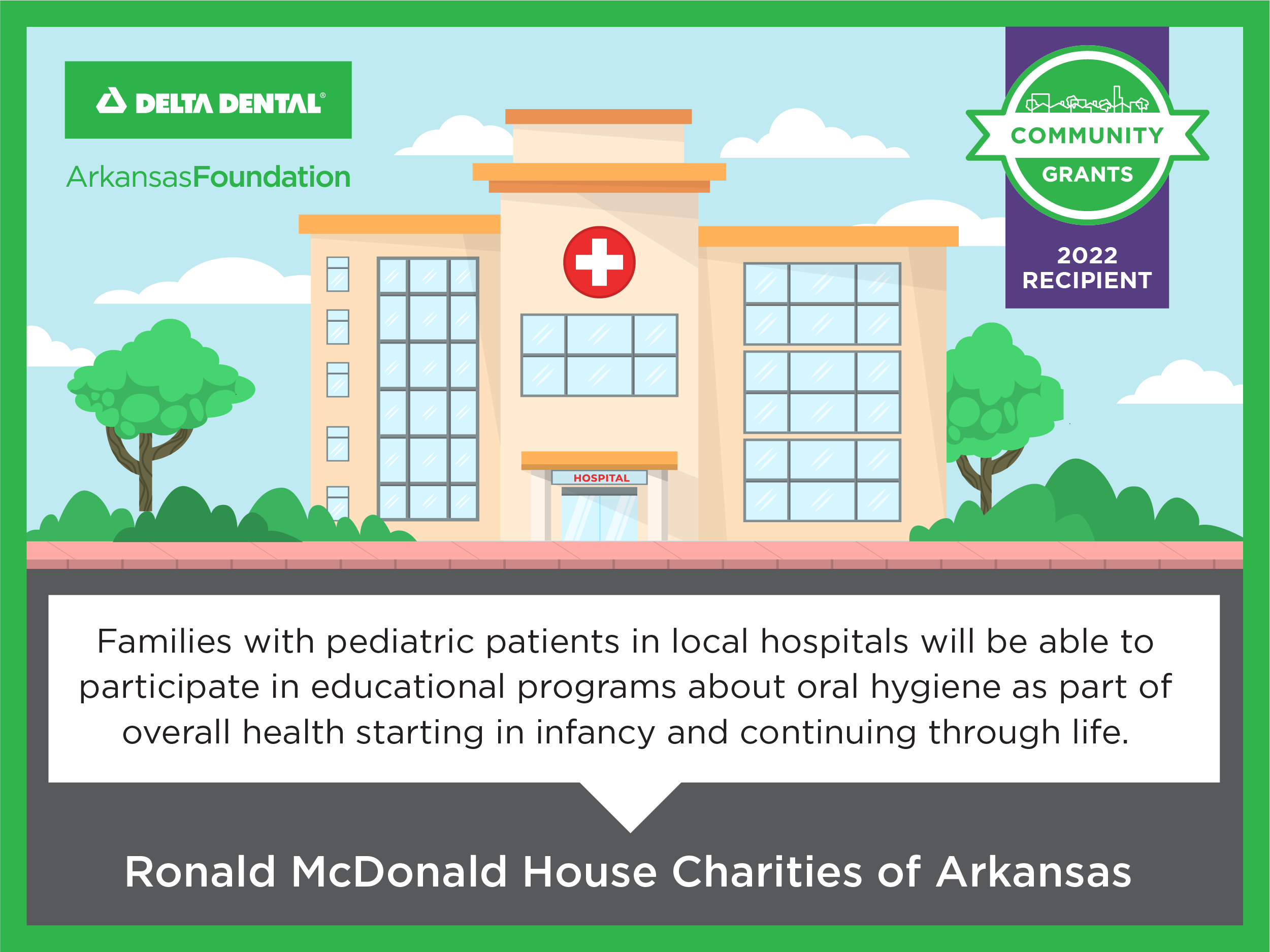 2022 Community Grantee Ronald McDonald House Charities of Arkansas